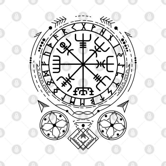 Vegvisir - The Viking Compass | Norse Pagan Symbol by CelestialStudio