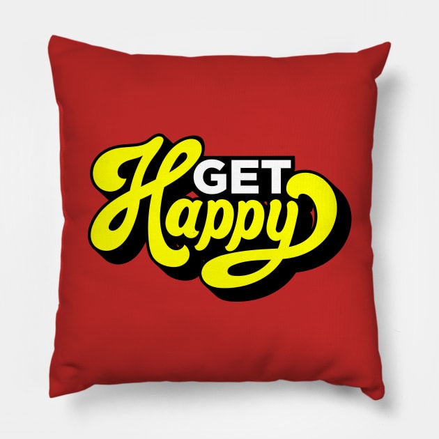 Get Happy Pillow by PatelUmad