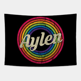 Aylen - Retro Rainbow Faded-Style Tapestry