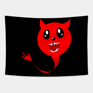 Cute red devil dog Tapestry