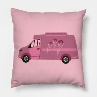 Pink Ice Cream Van Pillow