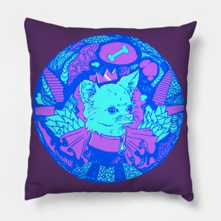 Blue Circle of the Chihuahua Pillow