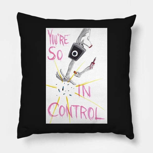 In Control Pillow by fuxxinsomnia