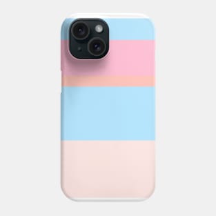 A fabulous shape of Powder Blue, Soft Blue, Baby Pink, Very Light Pink and Melon stripes. Phone Case