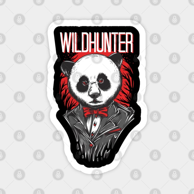 Wild Hunter Panda Magnet by Mako Design 