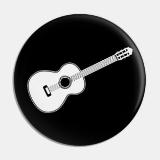 Minimalist Classical Guitar White Pin