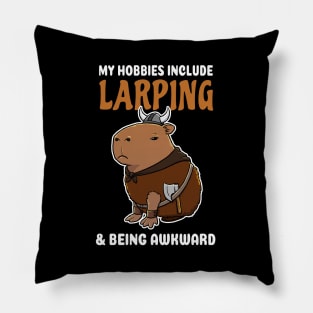 My hobbies include Larping and being awkward cartoon Capybara Viking Pillow