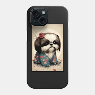 Super Cute Shih Tzu Portrait - Japanese style Phone Case