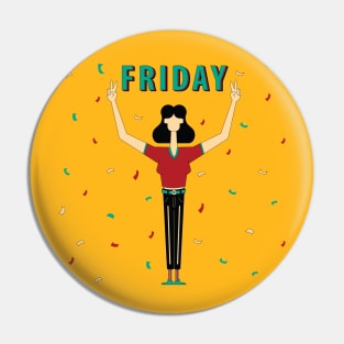 Happy Friday Pin