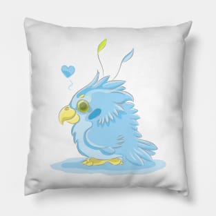 Blue parrot Pillow