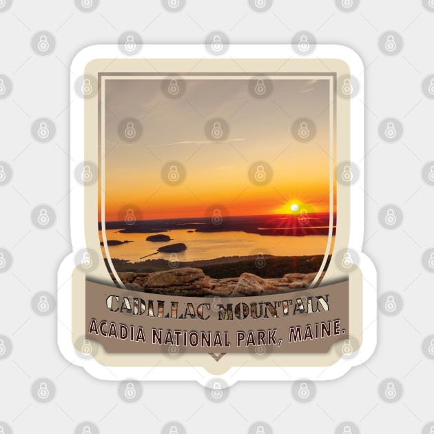 Cadillac Mountain Magnet by TeeText