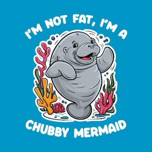 I'm not fat, I'm a chubby mermaid - manatee T-Shirt