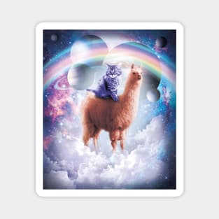 Rainbow Llama - Cat Llama Magnet