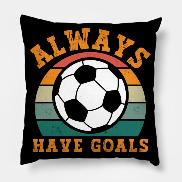 Retro Soccer Pillow by footballomatic