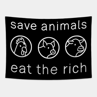 Save Animals - Eat The Rich Tapestry