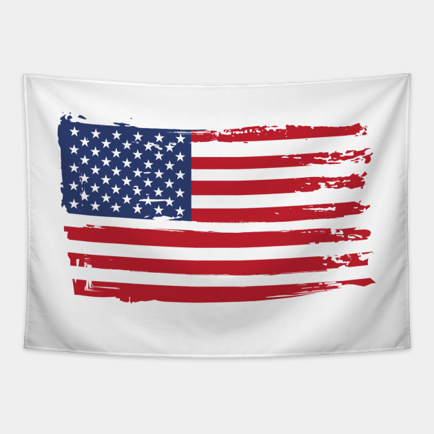 Abstract American Flag Grunge American Flag Tapestry Teepublic