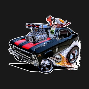 SUPER Nova black red muscle car1970 Nova SS T-Shirt