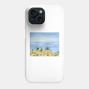 Ocean and Dunes Fine Art Watercolor Phone Case