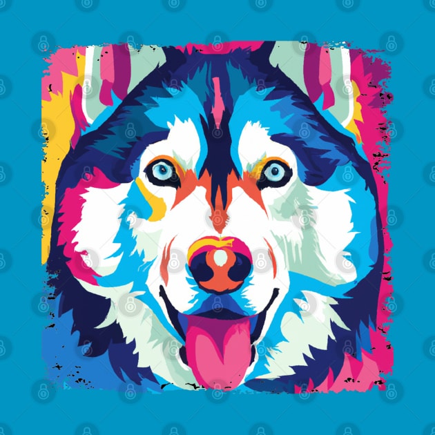 Siberian Husky Pop Art - Dog Lover Gifts by PawPopArt