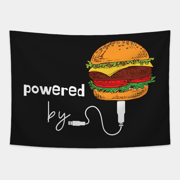 Powered by Hamburger Tapestry by leBoosh-Designs