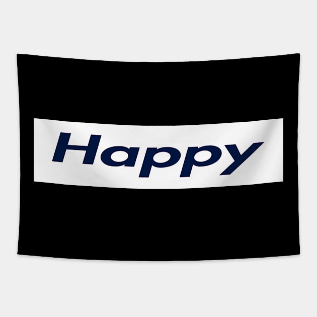 SUPER HAPPY LOGO Tapestry by Zodiac BeMac