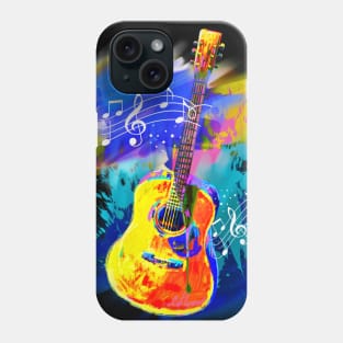 Hand Painted Music Guitar Phone Case