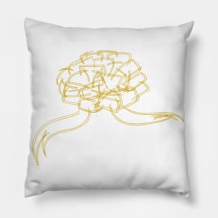 Ribbon Bow (yellow) Pillow