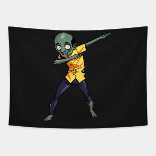 Dabbing Zombie Halloween - Dab Funny Zombies graphic Tapestry