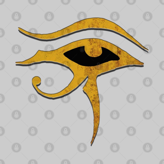 Eye of Ra All Seeing Eye in Rustic Gold by Whites Designs