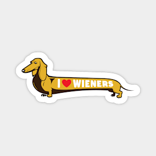 I Love Wieners Dog Art Magnet