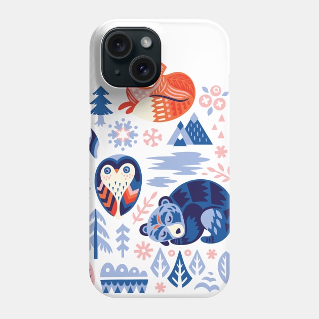 Scandinavian animals Phone Case by PenguinHouse