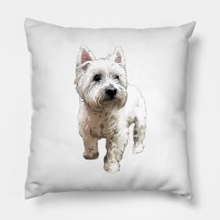 West Highland Terrier Cute Puppy Dog Pillow