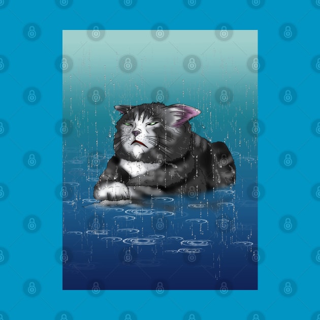 rainy day wet cat by cuisinecat