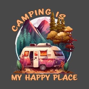 Camping Is My Happy Place T-Shirt