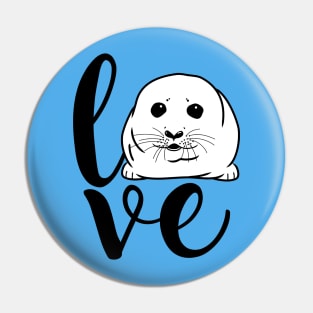 Baby Harp Seal Love Pin