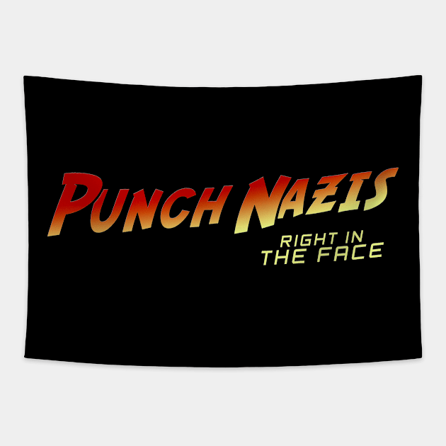 Punch Nazis Right in the Face Tapestry by UnlovelyFrankenstein