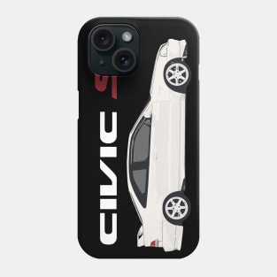 Civic SI 99 WHITE COUPE ON VOLK RAYS Phone Case