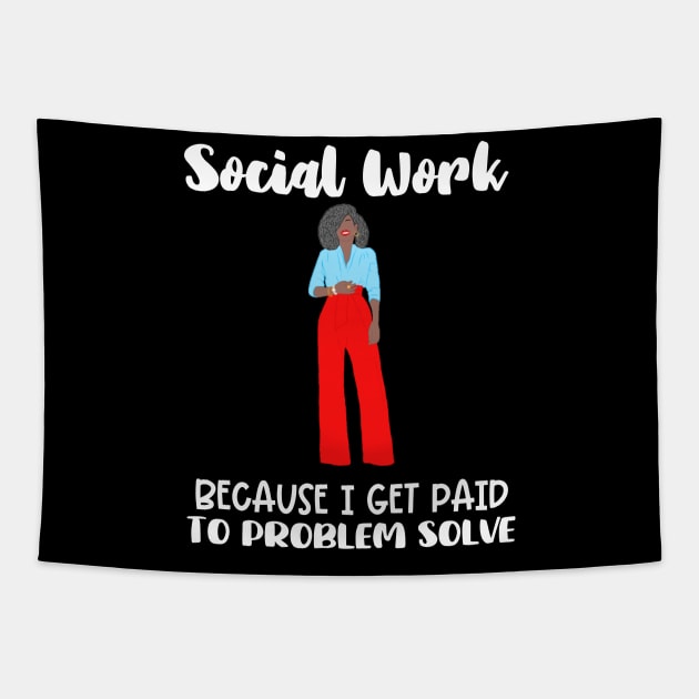 Black Social Worker Tapestry by Chey Creates Clothes