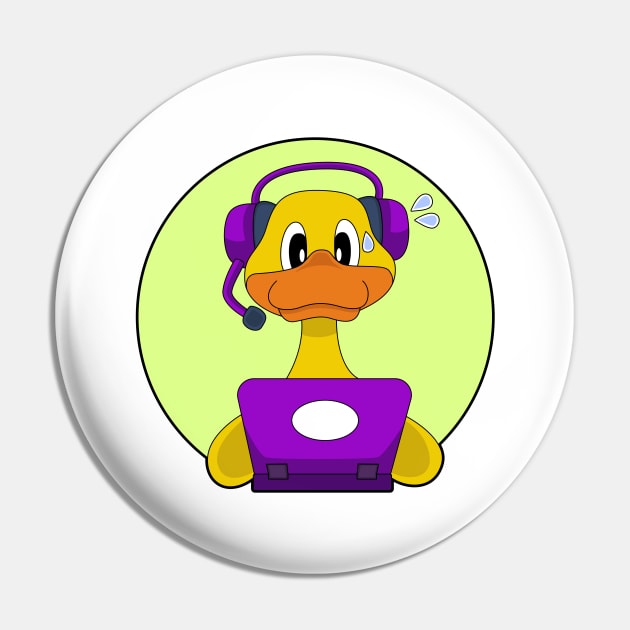 Duck Secretary Laptop Pin by Markus Schnabel