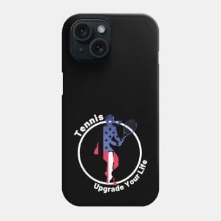 US Open Tennis USA Flag Silhouette Phone Case