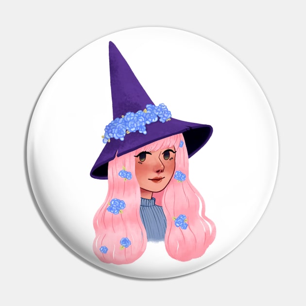 Magical girl with a hat Pin by Hi I'm not Lara