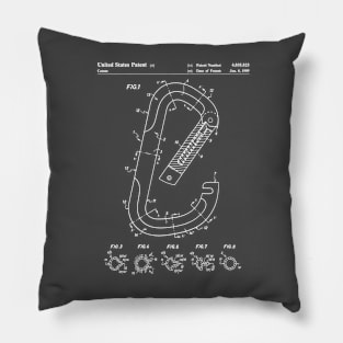 Rock Climbing Patent - Climber Art - Antique Pillow