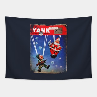 Paratroops Santa Claus and Yank Magazine 1943 WWII Tapestry