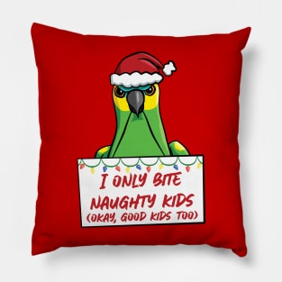 Only Bite Naughty Kids Blue-Fronted Amazon Pillow