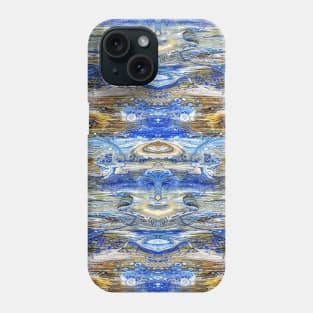 Blue and Gold Abstract Phone Case
