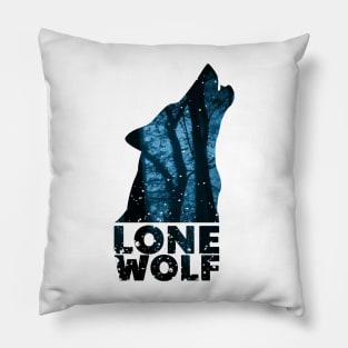 Lonely wolf Pillow