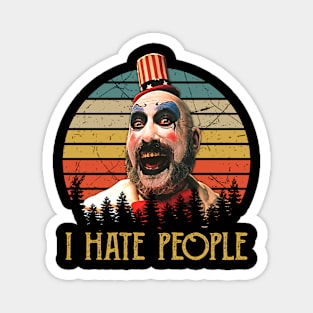 Funny Men Artwork Hate People Magnet