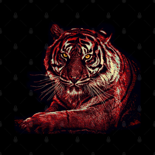 Tiger Pop art 1 by Korvus78