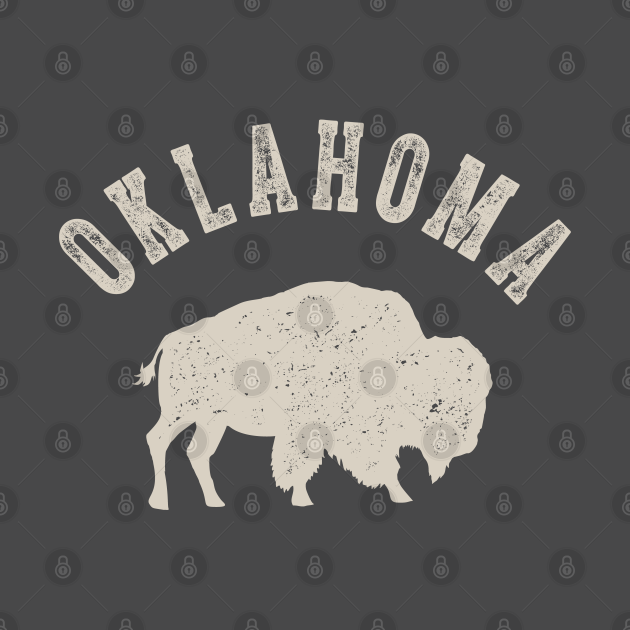 Disover Vintage Oklahoma Buffalo Bison - Oklahoma - T-Shirt