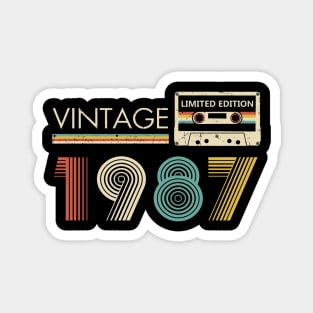 36th Birthday Vintage 1987 Limited Edition Cassette Tape Magnet